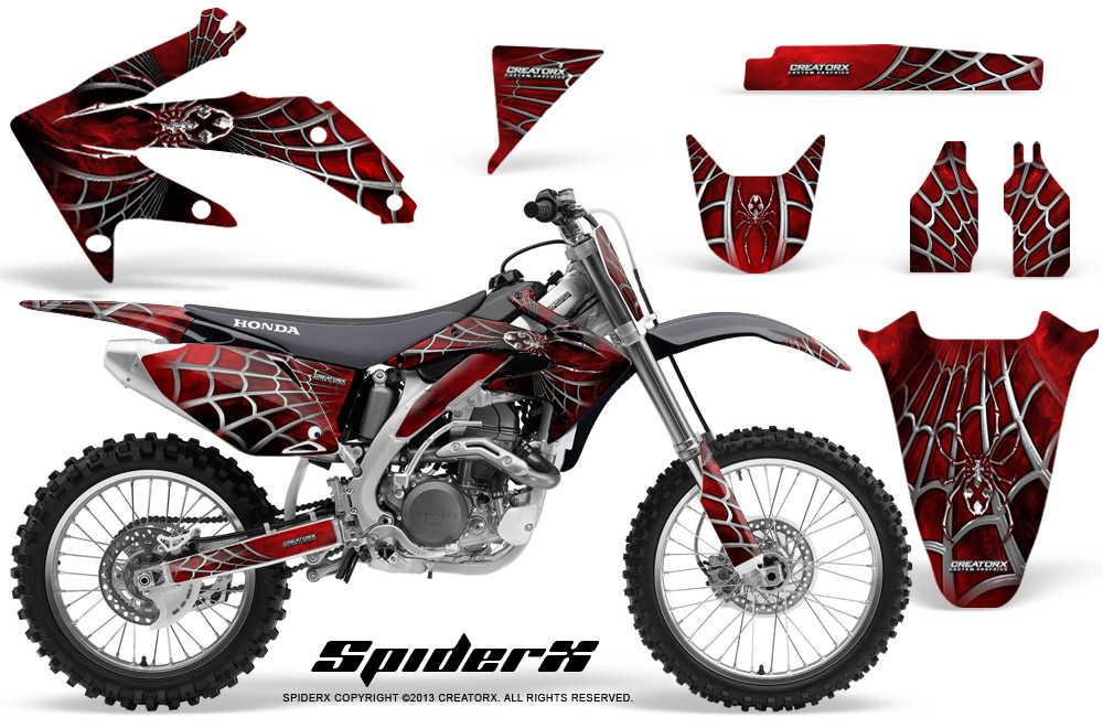 Honda CRF 450R 05-08 Graphics Kit SpiderX Red BB NP